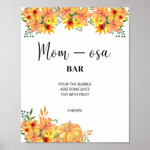 Affiche Barre florale automnale Mon-osa