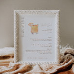 Affiche Barre Mariage CLAY Menu, signature Signal boisson<br><div class="desc">Collection d'argile - une fusion de polices bohème et moderne inspirée par la mystique des tons désertiques. Un mélange unique de couleurs chaudes et de motifs propres offre un sentiment d'élégance brute.</div>