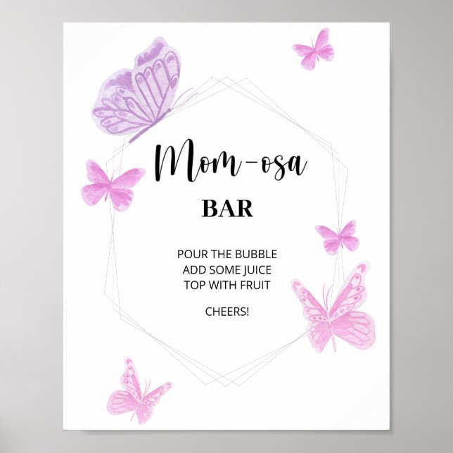 Affiche Barre Mom-osa papillon  (Devant)