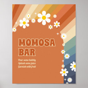 Affiche Barre Momosa Rétro Vintage Arc-en-Ciel