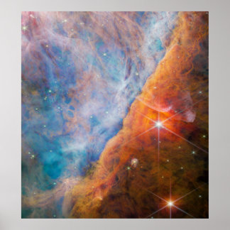 Affiche Barre Orion colorée | Orion Nebula | JWST