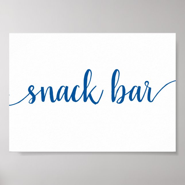 Affiche Barre Snack Simple | French Blue Any Event Sign (Devant)