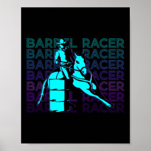 Affiche Barrel Racer Barrel Racine Horseback équitation Ba
