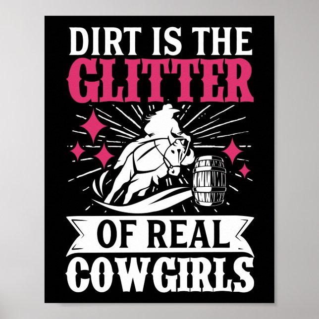 Affiche Barrel Racer Dirt Est La Parties scintillant De Vé (Devant)