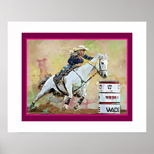 Affiche Barrel Racer Miss Rodeo Pageant