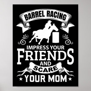 Affiche Barrel Racing Horse Équitation Cheval Racer Rider