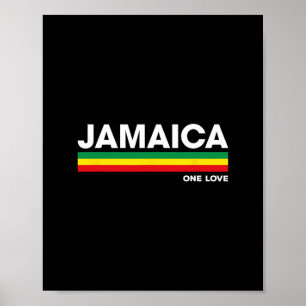 Affiche Barres de couleur reggae rétro jamaïcaines Vacance
