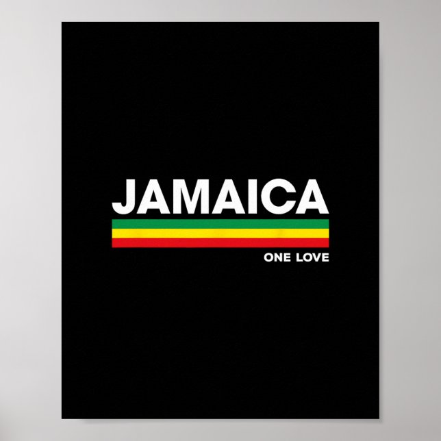 Affiche Barres de couleur reggae rétro jamaïcaines Vacance (Devant)
