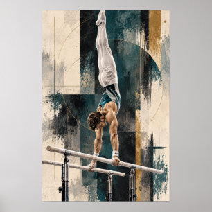 Affiche Barres parallèles Gymnastique Gymnaste masculin Ap