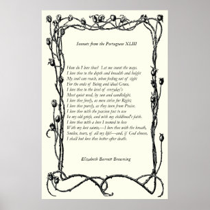 Affiche Barrett Browning - Sonnets du Portugais 43