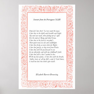 Affiche Barrett Browning - Sonnets du Portugais 43