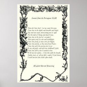 Affiche Barrett Browning - Sonnets du Portugais 43