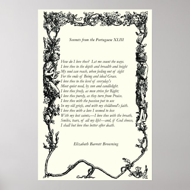 Affiche Barrett Browning - Sonnets du Portugais 43 (Devant)