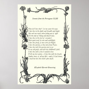 Affiche Barrett Browning - Sonnets du Portugais 43