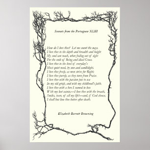 Affiche Barrett Browning - Sonnets du Portugais 43