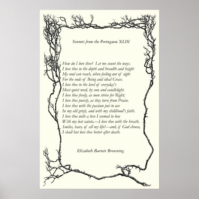 Affiche Barrett Browning - Sonnets du Portugais 43 (Devant)