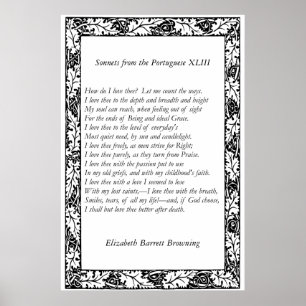 Affiche Barrett Browning - Sonnets du Portugais 43