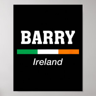 Affiche Barry nom de famille irlandais Saint-Patrick Irlan