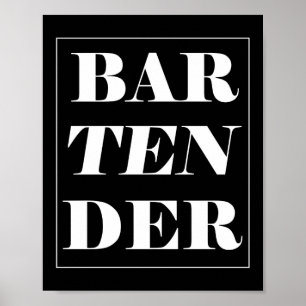 Affiche Bartender Funny Bartender Mixologue