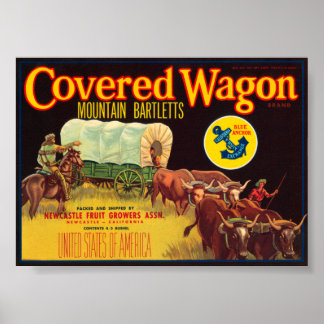 Affiche Bartletts de montagne de Wagon couvert Vintage Arc