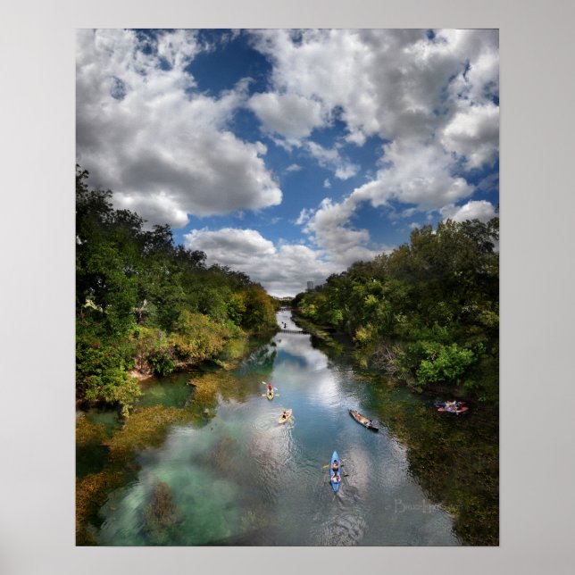 Affiche Barton Creek Kayaks - Austin Texas (Devant)