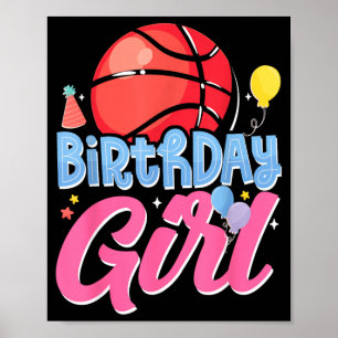 Affiche Basball Bball Fille d'anniversaire Famille Tenue a