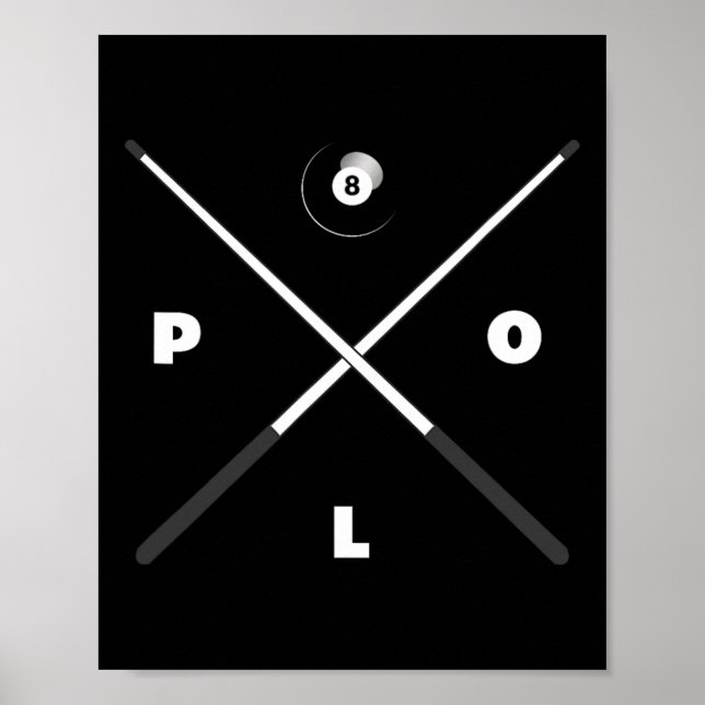 Affiche Basbo Mens Uni-kids Clic Fit Black Billard Pool (Devant)