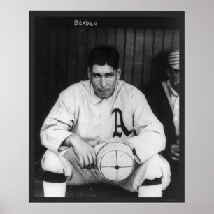 Affiche Base-ball 1910 d'athlétisme de cintreuse de broc