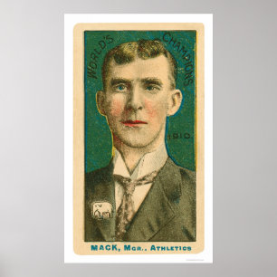 Affiche Base-ball 1910 de directeur de Connie Mack