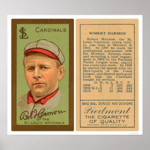 Affiche Base-ball 1911 de cardinaux de Bob Harmon