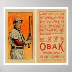 Affiche Base-ball 1911 de Maggert Oakland