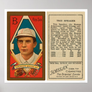 Affiche Base-ball 1911 de Red Sox d'orateur de Tris