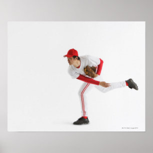 Affiche Base-ball de lancement de broc