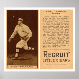 Affiche Base-ball en chef 1912 de cintreuse d'Albert