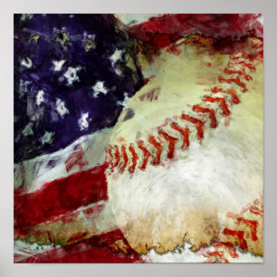 Affiche Base-ball Etats-Unis