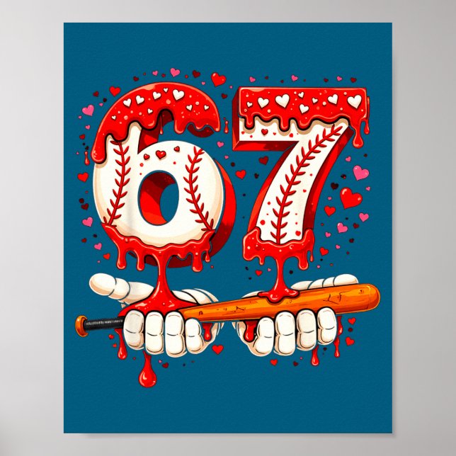 Affiche Base-ball garçons 67 Glace au goutte à goutte (Devant)