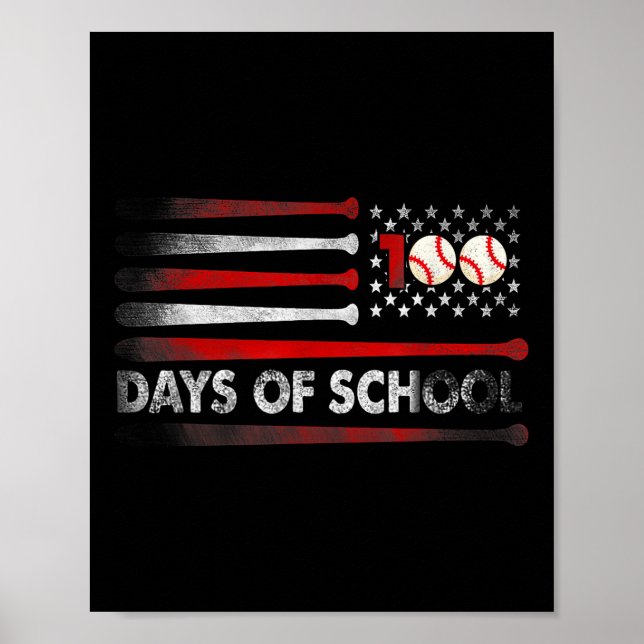 Affiche Baseball 100 Jours De Baseball 100E Jour Thé (Devant)