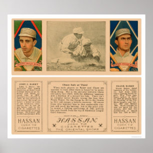 Affiche Baseball 1912 de Baker Barry Athletics