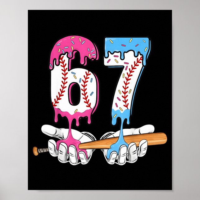 Affiche Baseball 67 Ice Cream Drip Six Seven Boys Funny Me (Devant)