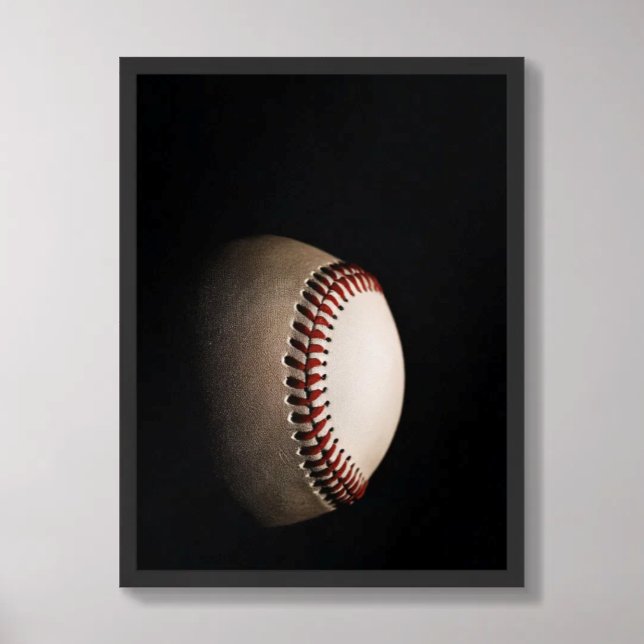 Affiche Baseball Dark Textured Minimalist (Créateur téléchargé)