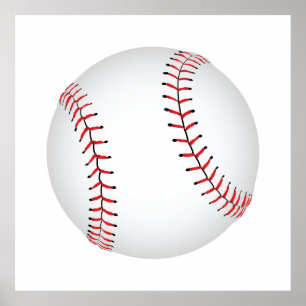 Affiche Baseball Design Baseball avec Couleur BG personnal