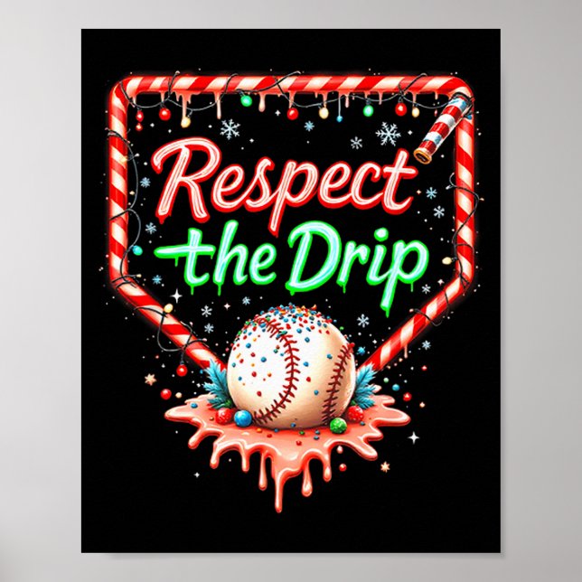 Affiche Baseball Drip Boys Ice Cream Christmas Youth Respe (Devant)