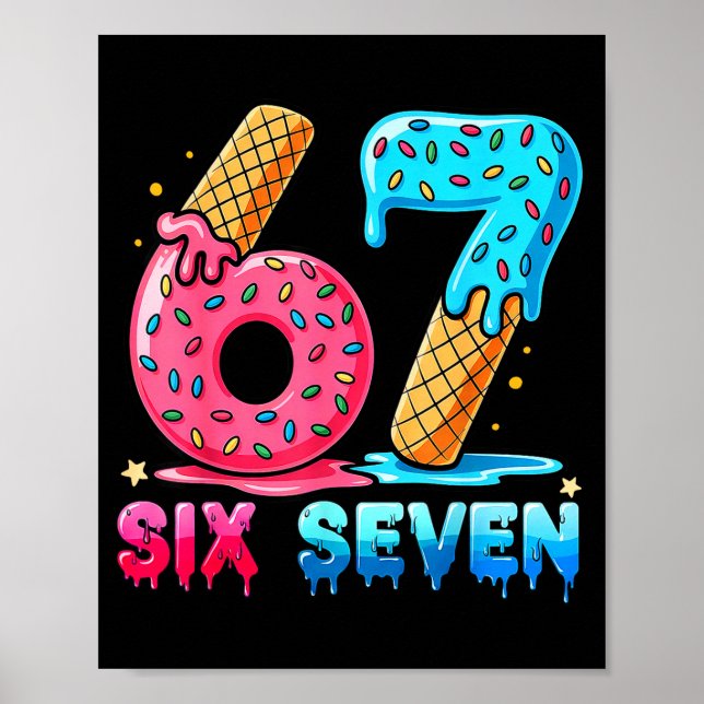 Affiche Baseball Drip Number 67 Player Or 67th Birthday  (Devant)