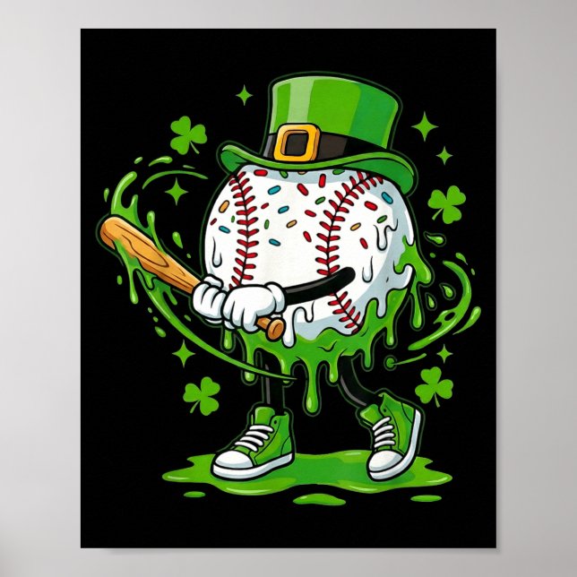 Affiche Baseball Drip pour garçons Ice Cream Drip Jeunesse (Devant)