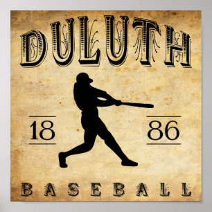 Affiche Baseball Duluth Minnesota 1886