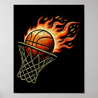 Affiche Baseball En Feu