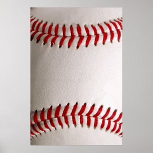 Affiche Baseball et Softball Couture Rouge