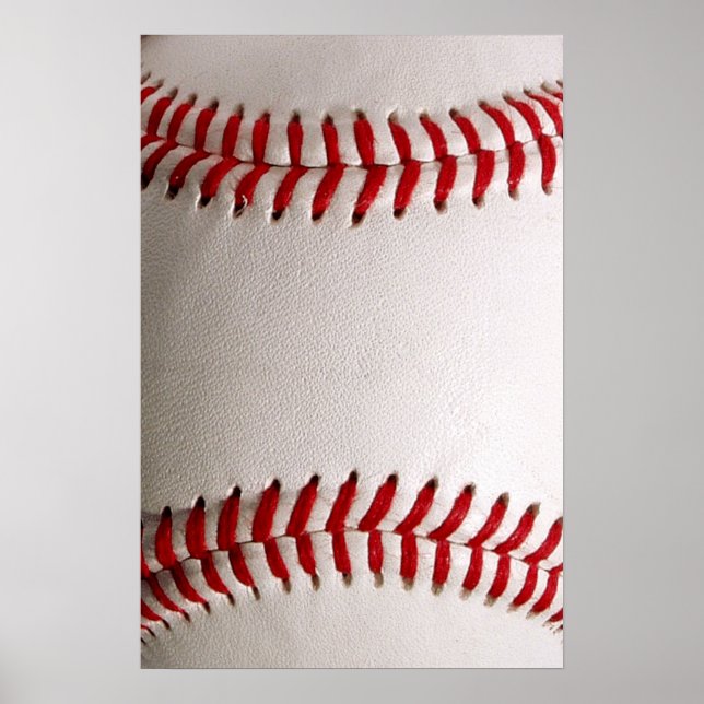 Affiche Baseball et Softball Couture Rouge (Devant)