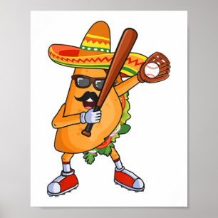 Affiche Baseball et Tacos Dabbing Cinco de Mayo pour enfan