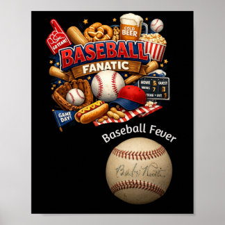 Affiche Baseball fanatic